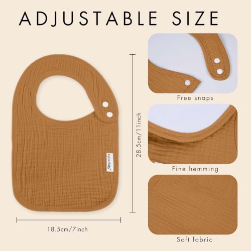 Image of Muslin Baby Bibs for Drooling and Teething,Bibs for Boys Girls