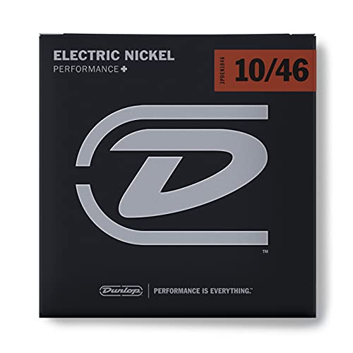 JIM DUNLOP 3PDEN1046 Nickel Wound Electric Guitar Strings, Medium, .010–.046, 3 Sets/Box