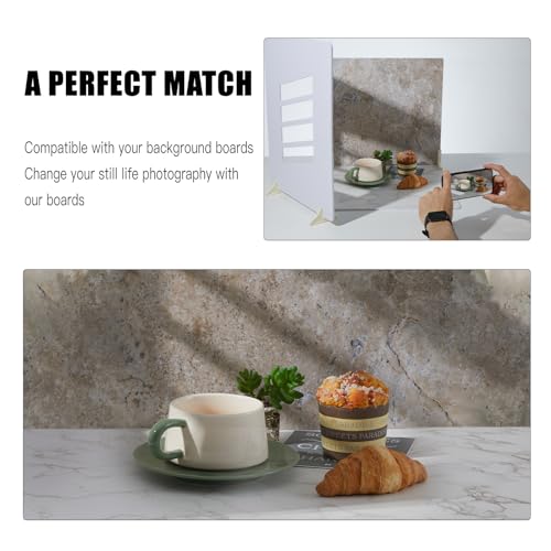 Image of BEIYANG 4PCS 16x16 Inch Backdrop Boards and 1PCS 15x19 Inch Window Shadow Pane, Perfect Backdrop Kit for Small Product Such as Food Drink Make-up Flower, Durable Waterproof