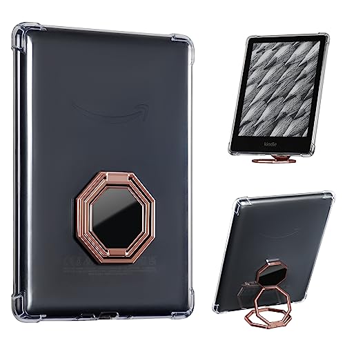 Image of CoBak Clear Case & Hand Strap for Ebook 11th Gen 2021-Lightweight Scratch-Proof Silicone Back Cover.Rosegold