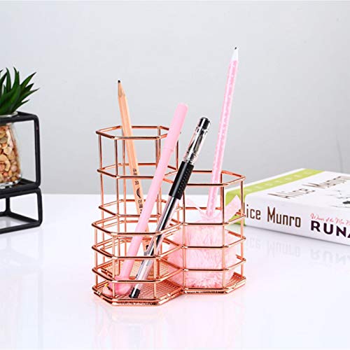 Portapenne in metallo, esagonale, in metallo, con