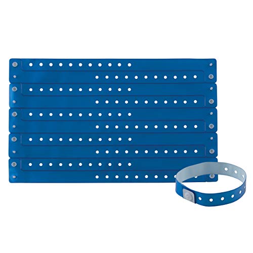 Bracelet en vinyle bleu de signalisation pour événements et rassemblements pack de 100
