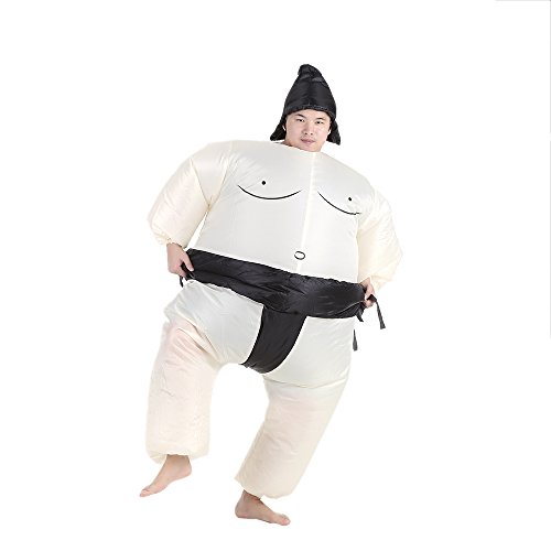 Anself Funny Sumo Inflatable Costume Halloween Party Cosplay Fat Inflatable Wrestler Suit, Adult/Child (Adult)