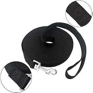 15ft 20ft 30ft 40ft 50ft Long Dog/Puppy Lead Obedience Recall Training Dog Leashes for Small Medium Dogs Camping, Training, Play, or Backyard (15 FT, Black) 15ft 20ft 30ft 40ft 50ft Long Dog/Puppy Lead Obedience Recall Training Dog Leashes for Small Medium Dogs Camping, Training, Play, or Backyard (15 FT, Black)