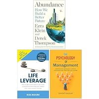 Abundance How We Build a Better Future, Life Leverage & The Psychology of Management 3 Books Collection Set