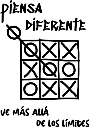 SoulArt® Vinilos de pared decorativo con frase 'Piensa diferente, ve más allá de tus límites' Pegatinas decorativas salon. Vinilo decorativo pared dormitorio, vinilo de corte (20x29cm)