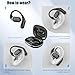 TRAUSI Open Ear Wireless Earbuds Bluetooth Headphones, 50Hrs Playtime Stereo Sound Earphones with IPX7 Waterproof Ear Buds for Fitness/Workouts/Travel