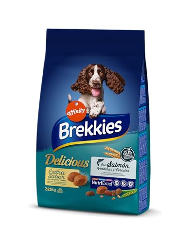 Brekkies Delicious Pienso para Perros Adultos con Salmón - 7,25kg