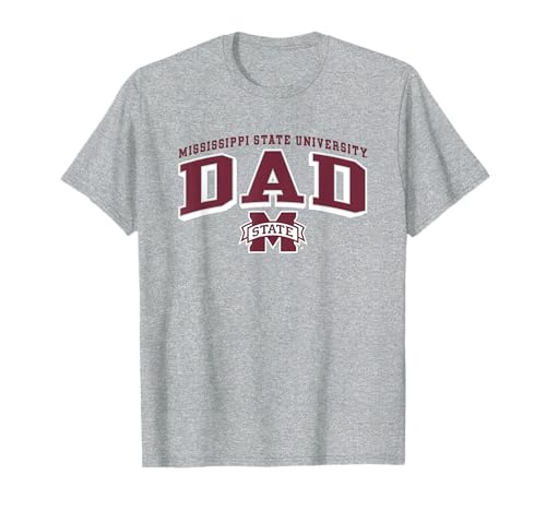 Mississippi State Bulldogs Dad Arch Gray T-Shirt