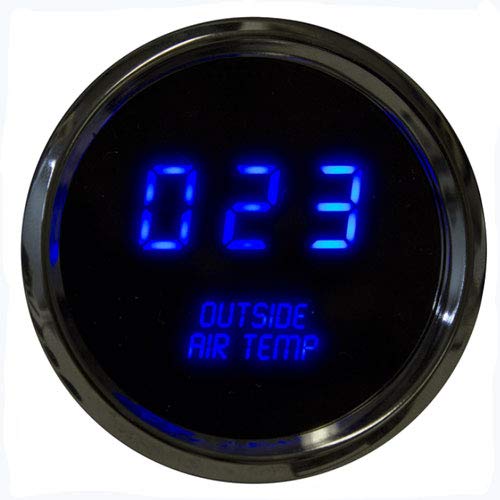Intellitronix LED Digital Outside Air Temperature Gauge 2 1/16" 0 to 250 Degrees F° w/Chrome Bezel (Sender Included)
