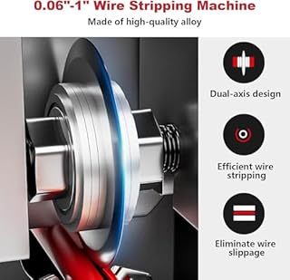 Hizmivos Manual Wire Stripping Machine Gauge Wire 0.06-1 inches,Scrapping Copper Wire Peeler Machine,Drill Powered Hand Crank Wire Stripper Tool for Scrap Copper Recycling