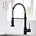 QD Niederdruck Wasserhahn Küche Schwarz Spültischarmatur Armatur Kueche Küchenarmatur mit Brause Ausziehbar