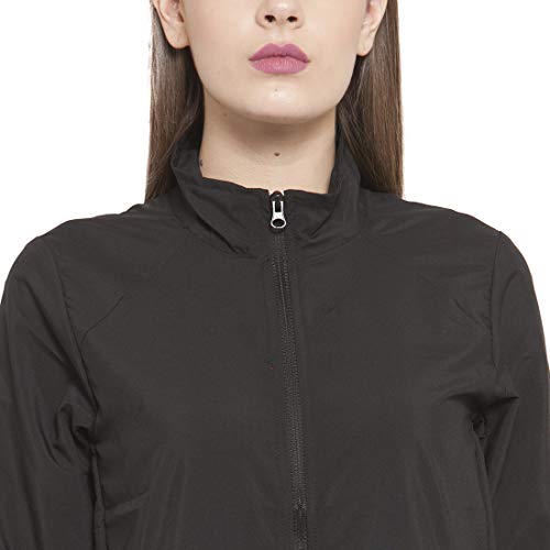 Image of Scott International Womens Cotton Standard Length I-Dry Ultra Light Weight Wind Cheater Jacket (AW19-IDRY-LJKT-BL-XXXXL, Black)