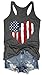 American Flag Tank Tops for Women 4th of July Air Force Flyover Flag Tank Shirts with Eagle Patriotic USA Flag Vest Shirt(Y-Grey, Medium)