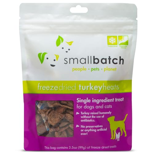 Smallbatch Pets Premium Freeze-Dried Turkey Heart Treats For Dogs And Cats cover