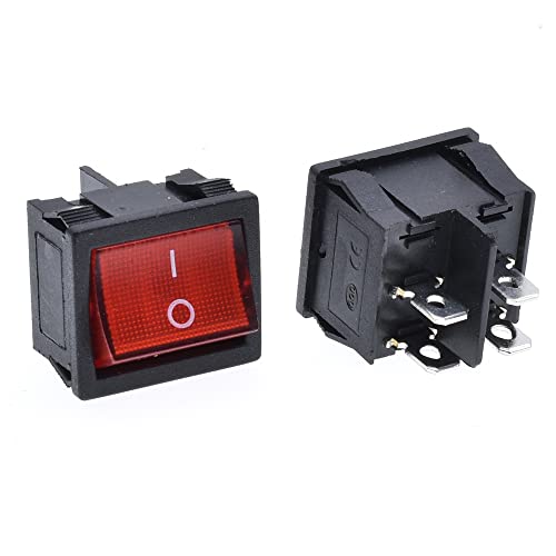 Bouton KCD5 4 broches avec voyant rouge pour supprimer la consommation invisible des appareils