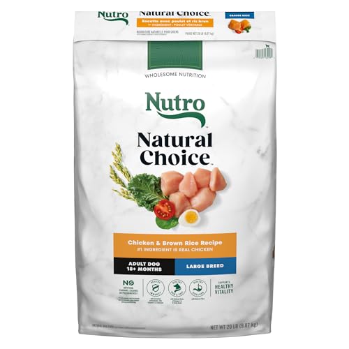 NUTRO Natural Choice Large Breed Adult Dry Dog Food Chicken & Brown Rice Recipe, 9.07kg Bag