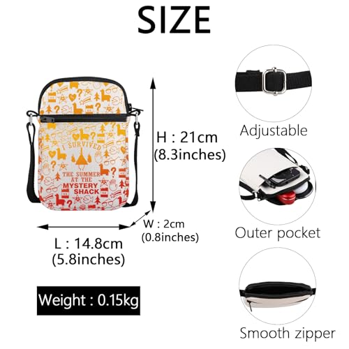 MEIKIUP Mystery Shack Shoulder Bag Cartoon TV Series Inspired Gift I Survived the Summer at the Mystery Shack Crossbody Bag4
