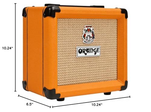 Orange PPC108 1x8-Inch Closed-Back Speaker Cabinet Bundle with Orange MT20 Micro Terror Amp Head, Instrument Cable, and Austin Bazaar Polishing Cloth