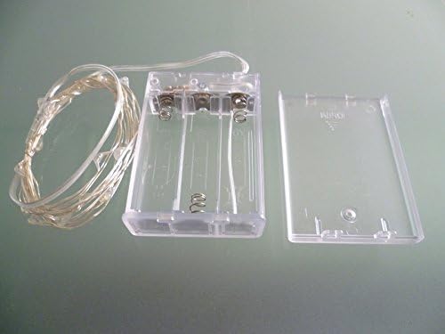 Fairy Lights Cool White w/Batteries Packs - Micro LEDs on 6.56 Ft Silver Wire String Light (1)