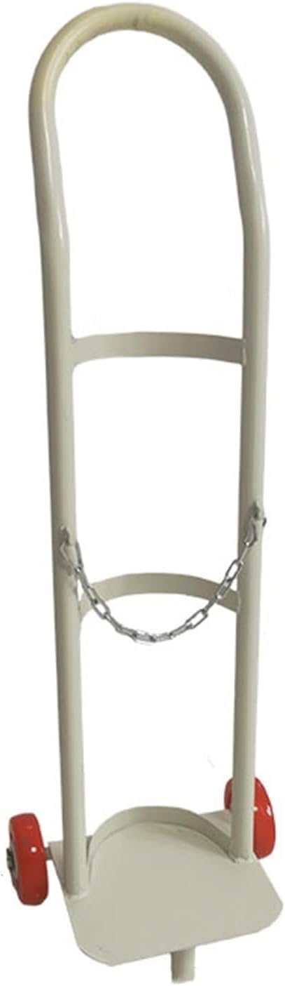 Medical Gas Cylinder Cart with Wheels and Safety Chain, Lightweight Trolley for Secure Transportation and Storage