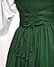 Mythic Renaissance Medieval Irish Costume Over Dress & Cream Chemise Set (Small/Medium, Hunter Green)