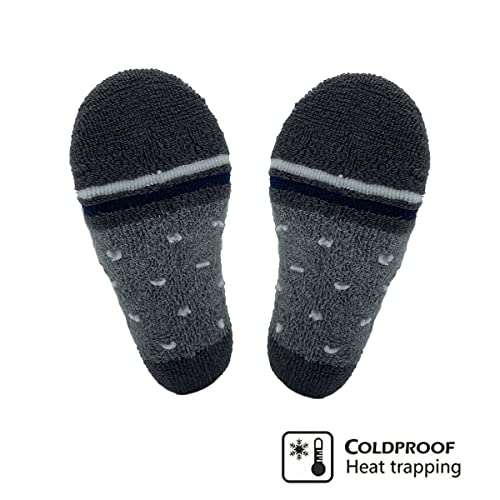 Highcamp Kids Ski Snow Socks,2 Pairs For Snowboard Skating Skiing Boys Girls Toddler Winter Outdoor Sports,Snowflake Grey M #TOP3