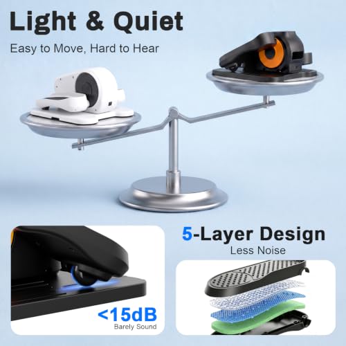 POWERFUEL Under Desk Elliptical Machine, Low Impact Seated Pedal Exerciser | No Assembly, Quiet Smooth Forward & Reverse Motion, NonSlip, Widened Pedal, Electric Leg Exerciser for Senior for Home Office - image 5