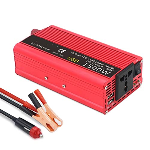 Power Inverter Modified Sine Wave Power Inverter 1500W/2000W/2600W Power Inverter Converter 12V To 220 Voltage Supply DC AC Socket For House Outdoor Powerbank...