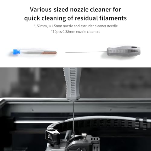Creality 3D Drucker Tool Kit Pro 74pcs Toolkit, Modell-Nachbearbeitung 3D Drucker Werkzeug Kit, Düsenreinigungsset, Abschluss, Entgratungs, Entfernungswerkzeuge, Reinigungsnadeln, für alle 3D Drucker – Bild 6