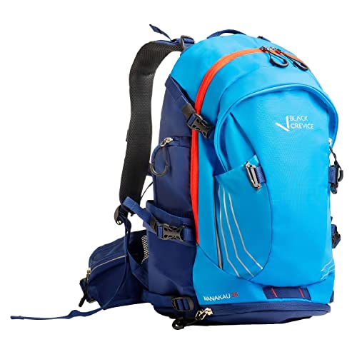 Black Crevice Fahrrad und Skitouren Rucksack mit Helmhalterung, MANAKAU 26 Liter, blau