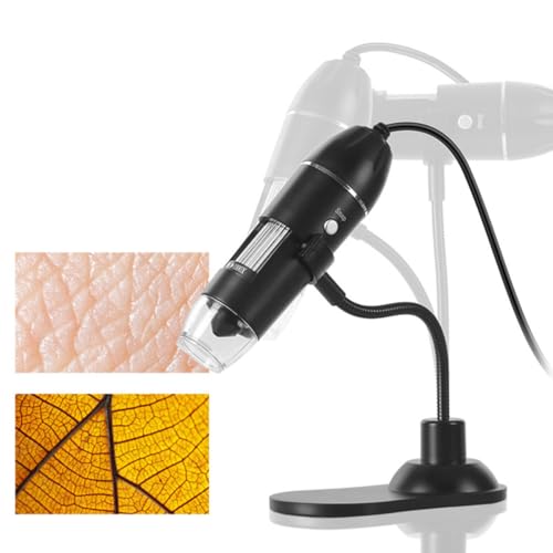 Microscopio digital USB aumento 1000x con lupa flexible para laboratorio
