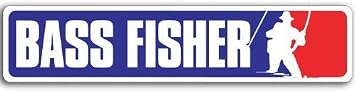 Magnet MLB Style BASS Fisher Magnetic Sticker Fishing Fish