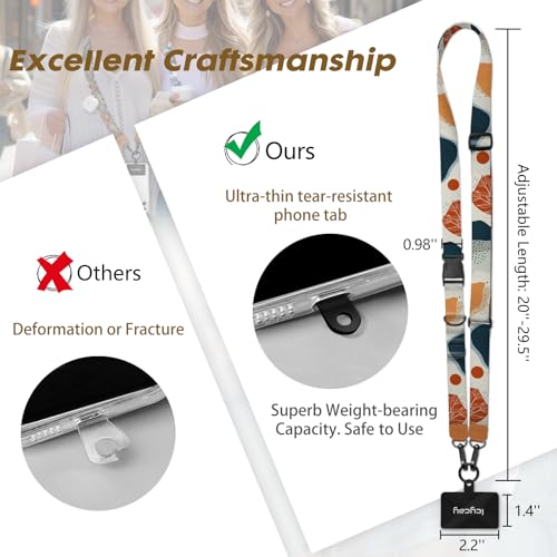 Image of Icycay Phone Lanyard Crossbody Strap Adjustable Teacher Women Abstract Art | for Cell Phone Case Keys ID Badges, Anti Theft, Multifuctional, Neck Phone Holder, Travel Hiking Essential Accessories, Gifts