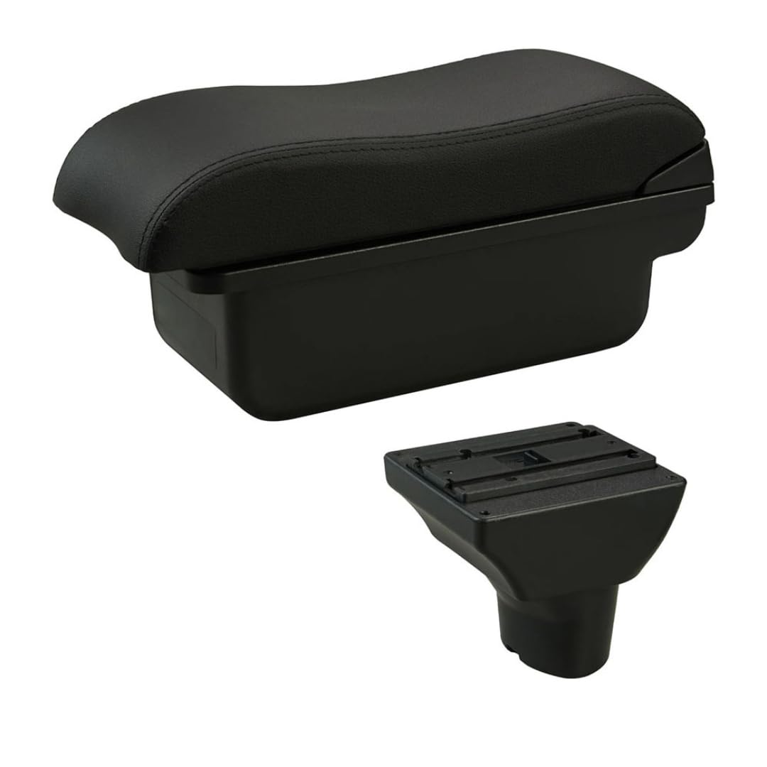 Toiumops Armrest for Hyundai I20, Car Armrest Box Center Console Store box(A2 Black Line No USB)