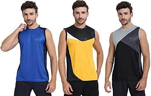 Image of FTX Men's Dri-Fit Round Neck T-Shirt - Gold, Royal Blue, Black (709 8-709 9-709 12)