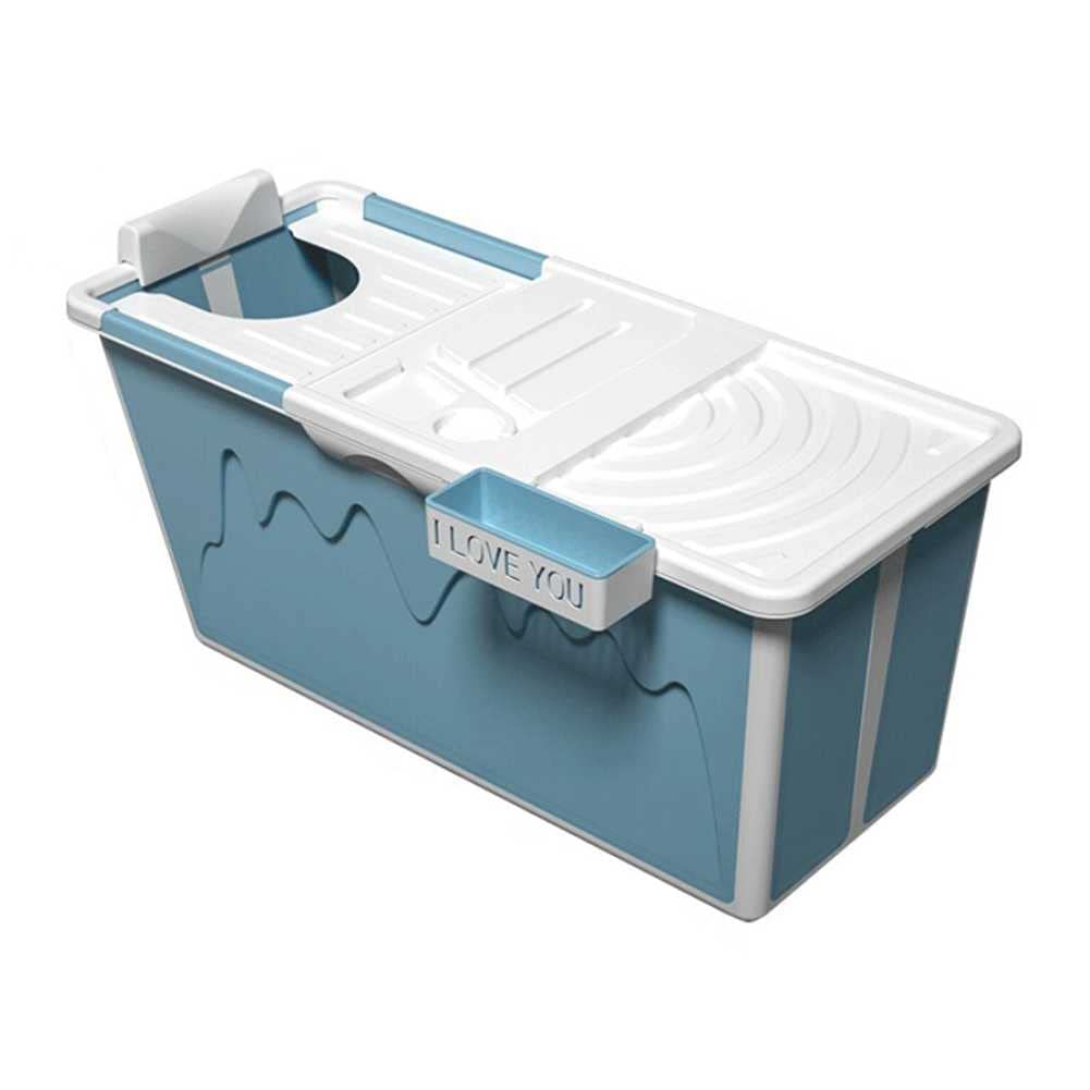 FAXIOAWA Bañera Plegable Rectangular Independiente Antideslizante para Adultos, fácil de almacenar, Resistente a Altas temperaturas