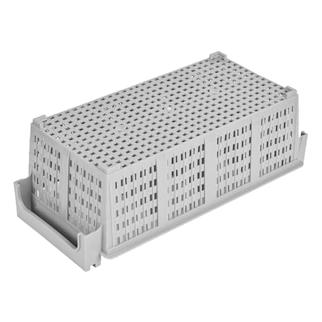 Restaurantware Clean Tek Professional Flatware Dishwashing Rack, 1 Heavy Duty Gray Polypropylene Rack with 8 Compartments, Durable Cutlery Holder for Restaurant Kitchens, Cafeterias and More