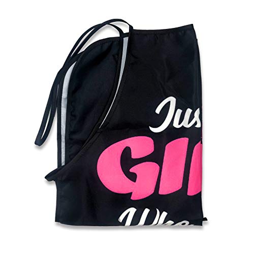 DZGlobal Fashion Children Kitchen Apron - Chef Kitchen Cooking and Baking Bib Apron (Funny Just A Girl Who Loves Slime) - Image 3