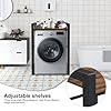 3 Hauteurs Support Réglable pour Machine à Laver, Support Machine a Laver Seche Linge, Etagere Machine a Laver, Kit de Superposition Lave linge Seche Linge, Capacité de Charge de 350kg. (Noir)
