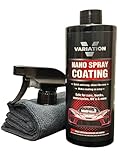 Nano Ceramic Coating Spray, Incredible Shine & Protection for Car Paint, Extreme Water Beading, Safe for Cars, Trucks, Motorcycles, RV's & More, 16 oz. 16X24 Mfiber Towel Inc