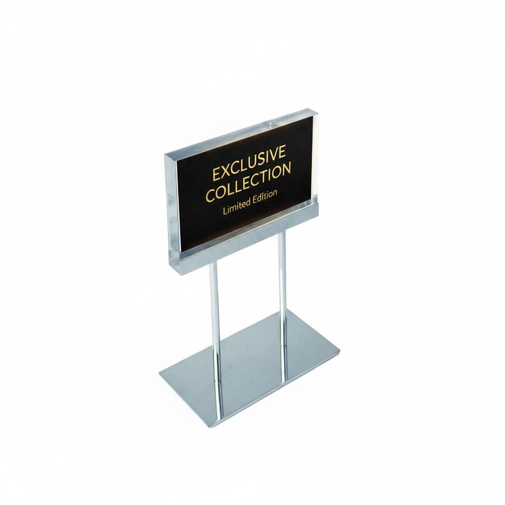 Azar Display Elite Series - Soporte para carteles (acrílico, tamaño mediano, 1 unidad), 104560