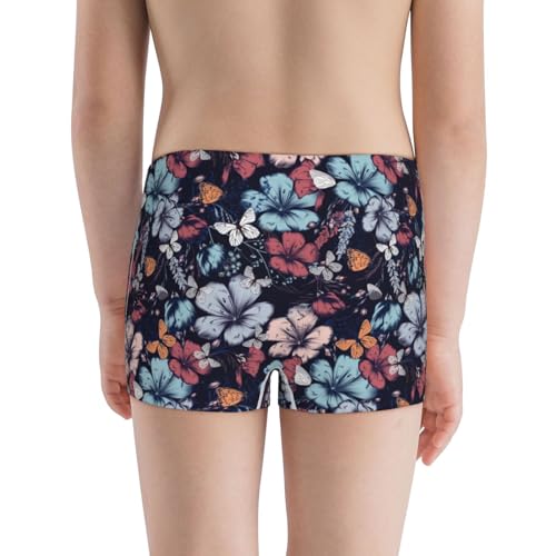 Boys' Cotton Boxer Brief Soft Underwear-Flowers Ad Butterflies3