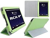 HappyZone PU Leather Case Cover For RCA 9-INCH Tablet (Model RCT6691W3), Green