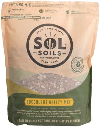 Sol Soils Succulent Gritty Mix 1 Gallon - Fast Draining Peat Moss...