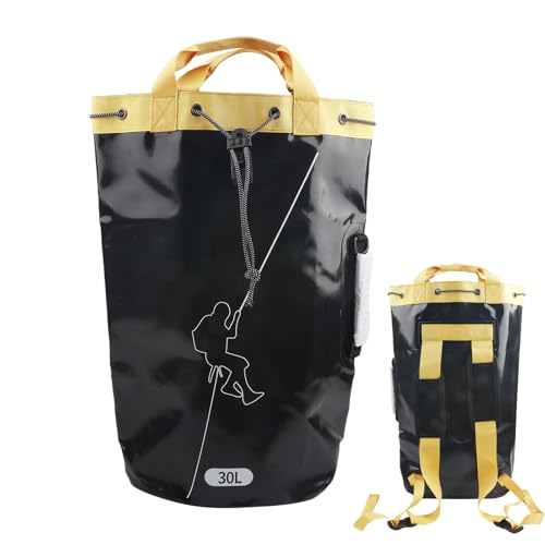 Bolsa para Cuerdas,Mochila de Escalada Robusta | Bolsa Mochila de Gran Capacidad con Drenaje para Transporte y Almacenamiento en Escalada Senderismo Acampada Aventura