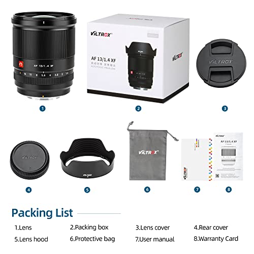 Image of VILTROX 13mm F1.4 XF Auto Focus Ultra Wide Angle Lens Support Eye AF Face Detection for Fujifilm X-Mount Camera X-Pro2 X-Pro3 X-E3 X-E4 X-A10 X-A3 X-A5 X-A7 X-S10 X-T20 X-T3 X-T4 X-T1 X-E2S