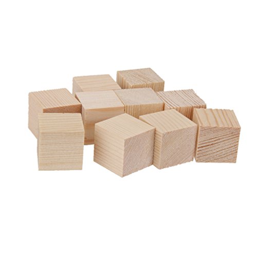 12pz Blocchi di Legno Targhe Naturale Abbellimento...