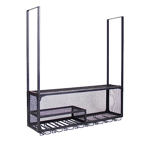 Casier à vin suspendu pour manquer de place en cuisine solution étagère de plafond en métal
