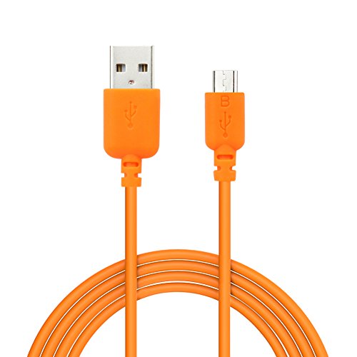 Micro-USB Cable, EZOPower Extra Long 10ft Orange Micro-USB 2in1 Sync and Charge USB Data Cable for Samsung, HTC, LG and Other Any Micro USB Powered Device